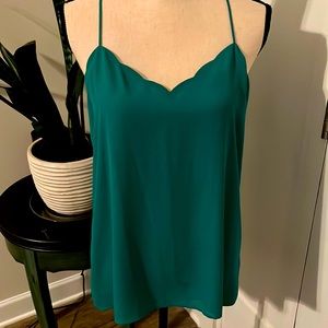Two in one, reversible top. Dark green on side, mint green on the other